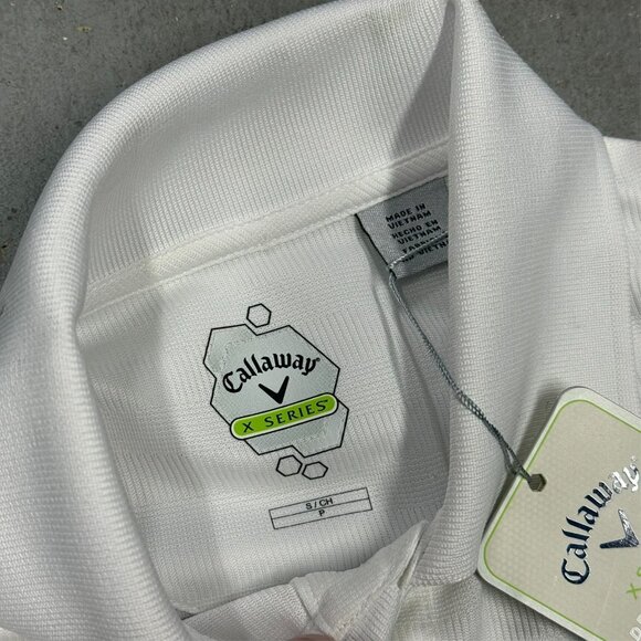 NWT Callaway X Series Golf Polo Shirt White Short Sleeve Small - Picture 5 of 9